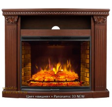Мультимедиа каминокомплект Людовик 33 (портал Ludovik + очаг Panoramic / Firespace / Dioramic)