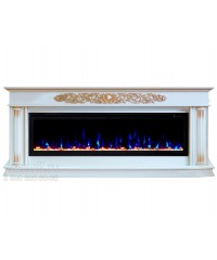 Каминокомплект Милан Люкс Лонг (портал Milan Lux long + очаг Vision / Joker / Ignite / Freespace / Saphir)