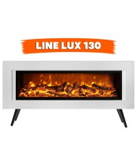 Тумба-камин Лайн Люкс 130 на ножках (портал Line Lux 130 + линейный очаг)