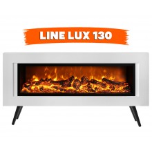 Тумба-камин Лайн Люкс 130 на ножках (портал Line Lux 130 + линейный очаг)