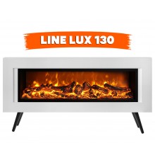 Тумба-камин Лайн Люкс 130 на ножках (портал Line Lux 130 + линейный очаг)