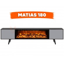Тумба-камин Матиас 180 на ножках (портал Matias 180 + электроочаг)
