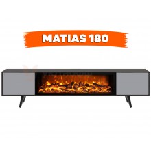 Тумба-камин Матиас 180 на ножках (портал Matias 180 + электроочаг)