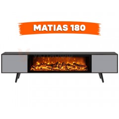 Тумба-камин Матиас 180 на ножках (портал Matias 180 + электроочаг)