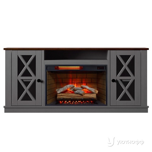 Тумба-камин Вудберн ТВ 65 с очагом на выбор