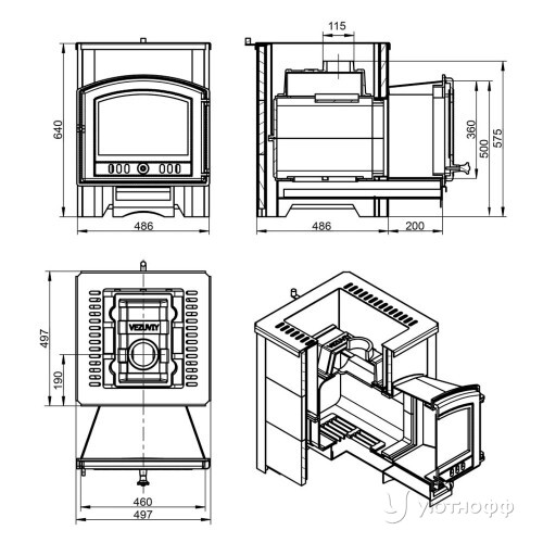 Печь для бани Легенда 16 талькохлорит