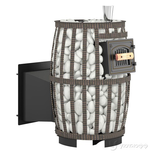 Печь для бани Легенда Русский пар Ковка 18 панорама "М"