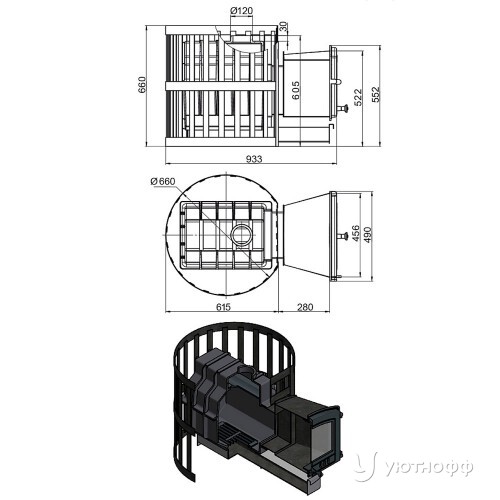 Печь для бани Легенда Ретро Ковка 24 (224) чугун