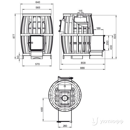 Печь для бани Легенда Русский пар Ковка 18 (271) без стекла