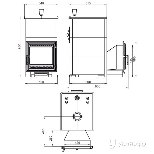Печь для бани Легенда Русский пар 24 NEXT (S-40) талькохлорит