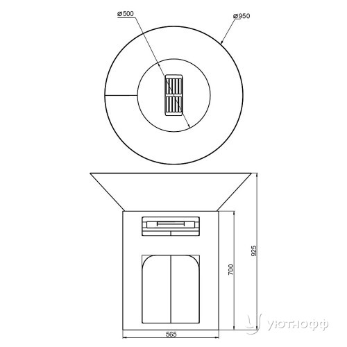 Стальной гриль чаша Везувий Fantastic Grill 1000 от Шефа
