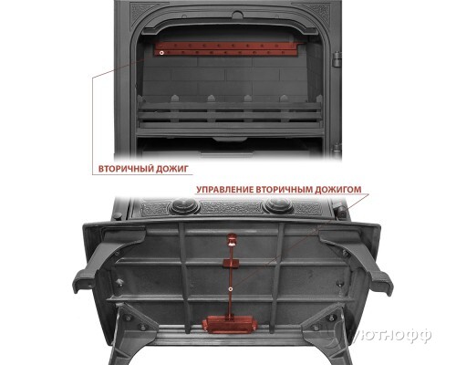 Печь-камин Везувий HR-15 "Антрацит" чугун