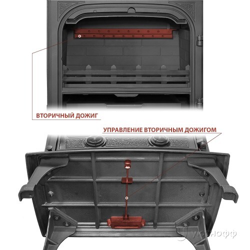Печь-камин Везувий HR-15 "Антрацит" чугун Печь-камин Везувий HR-15 "Антрацит" чугун
