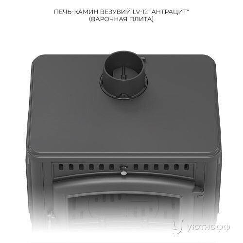 Дровяная печь Везувий LV-12 "Антрацит" чугун Дровяная печь Везувий LV-12 "Антрацит" чугун