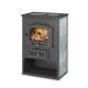 Дровяной печь-камин Везувий В3 талькохлорит с плитой и дровником