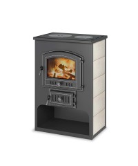 Печь-Камин Везувий ПК-03 (224) с плитой 12 кВт бежевый