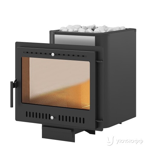 Печь для бани Сенсация 16 Антрацит Панорама М чугун