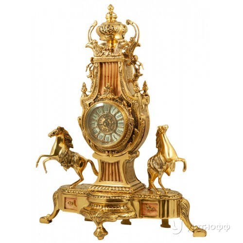 Бронзовые часы каминные Romano из бронзы Бронзовые часы каминные Romano из бронзы