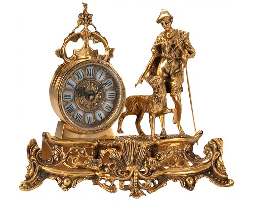 Часы каминные Шипард из бронзы
