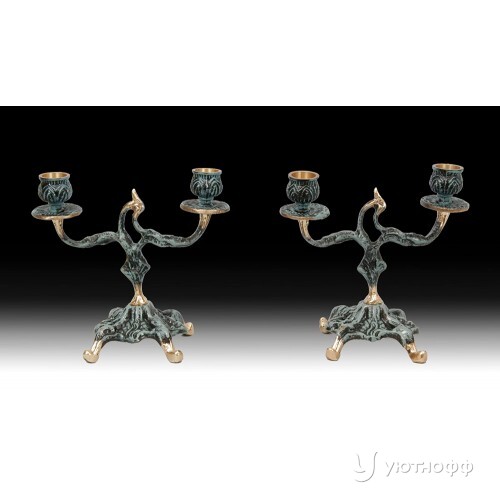 Канделябры Pair Of Cand. Lan из бронзы Канделябры Pair Of Cand. Lan из бронзы