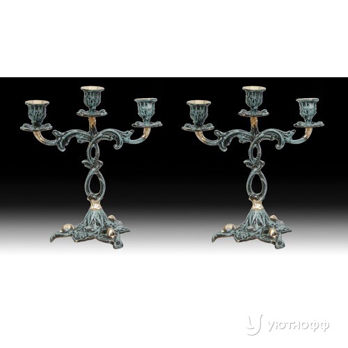 Канделябры Pair Of Cand. Ribbon из бронзы Канделябры Pair Of Cand. Ribbon из бронзы