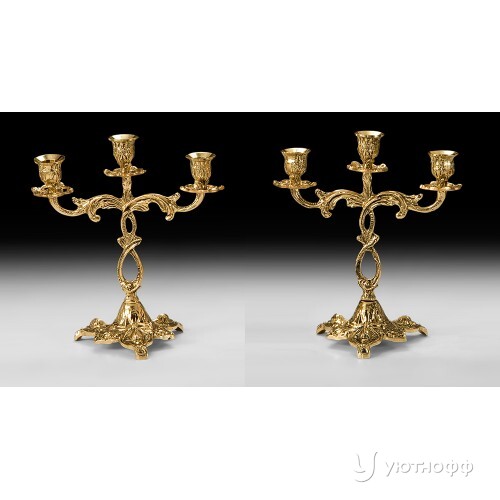 Канделябры Pair Of Cand. Ribbon из бронзы Канделябры Pair Of Cand. Ribbon из бронзы
