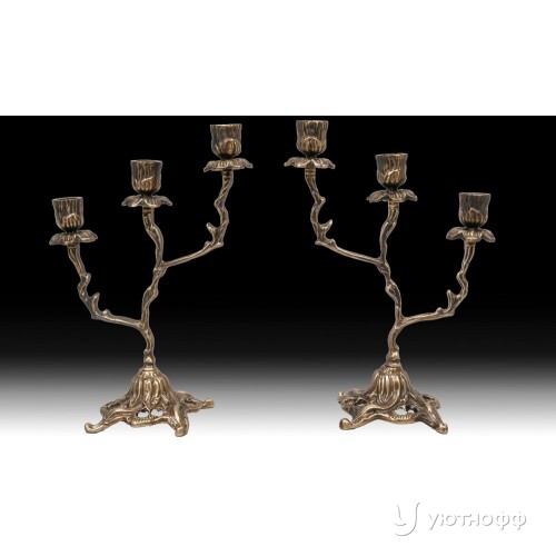 Канделябры Pair Of Cand. Z Large из бронзы Канделябры Pair Of Cand. Z Large из бронзы