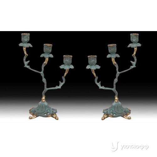 Канделябры Pair Of Cand. Z Large из бронзы Канделябры Pair Of Cand. Z Large из бронзы
