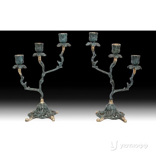 Канделябры Pair Of Cand. Z Large из бронзы Канделябры Pair Of Cand. Z Large из бронзы