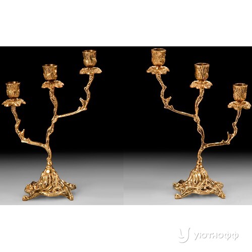 Канделябры Pair Of Cand. Z Large из бронзы Канделябры Pair Of Cand. Z Large из бронзы