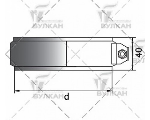 Хомут соединительный DHHd200R без изоляции зеркальный