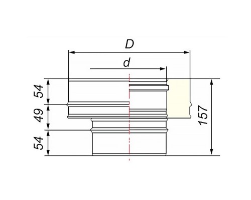 Переходник моно-термо PMvDR160 с изоляцией