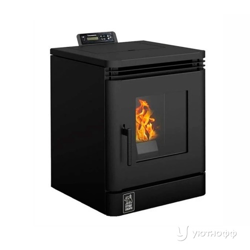 Пеллетный камин ZOTA B6H22 Black 6 кВт WiFi воздухогрейный