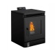 Пеллетный камин ZOTA B6H22 Black 6 кВт WiFi воздухогрейный