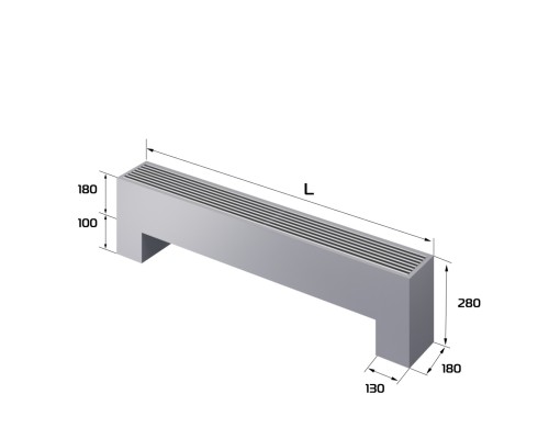 Конвектор напольный Royal Thermo STEP-180/180/1300-3-N-SS-LG-NA