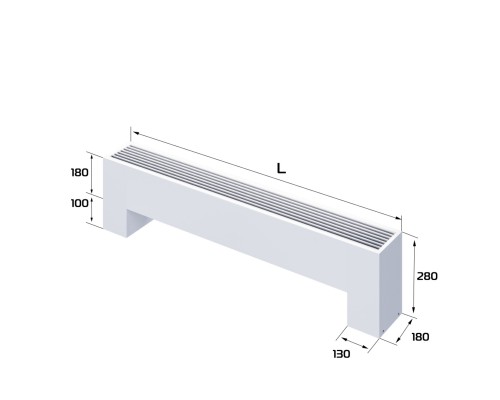 Конвектор напольный Royal Thermo STEP-180/180/1600-3-N-WT-LG-NA