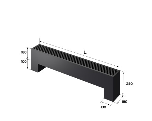 Конвектор напольный Royal Thermo STEP-180/180/1600-3-N-BL-LG-BL