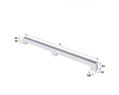 Конвектор напольный Royal Thermo STEP-80/130/2800-1-N-WT-LG-NA