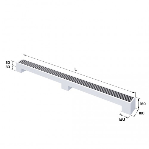Конвектор напольный Royal Thermo STEP-80/180/2800-1-N-WT-LG-NA Конвектор напольный Royal Thermo STEP-80/180/2800-1-N-WT-LG-NA