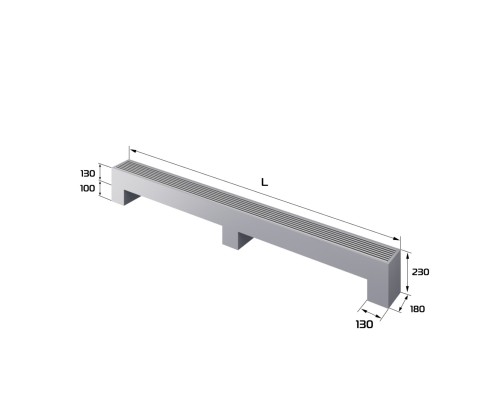 Конвектор напольный Royal Thermo STEP-130/180/2800-2-N-SS-LG-NA