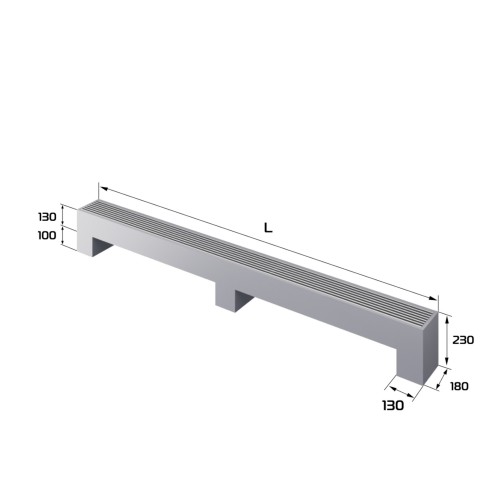 Конвектор напольный Royal Thermo STEP-130/180/2800-2-N-SS-LG-NA Конвектор напольный Royal Thermo STEP-130/180/2800-2-N-SS-LG-NA
