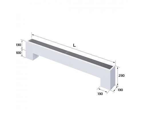 Конвектор напольный Royal Thermo STEP-130/130/1900-2-N-WT-LG-NA