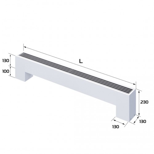 Конвектор напольный Royal Thermo STEP-130/130/1900-2-N-WT-LG-NA Конвектор напольный Royal Thermo STEP-130/130/1900-2-N-WT-LG-NA