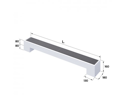 Конвектор напольный Royal Thermo STEP-80/180/1500-1-N-WT-LG-NA