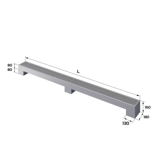 Конвектор напольный Royal Thermo STEP-80/180/2800-1-N-SS-LG-NA Конвектор напольный Royal Thermo STEP-80/180/2800-1-N-SS-LG-NA