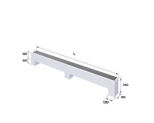 Конвектор напольный Royal Thermo STEP-180/180/2900-3-N-WT-LG-NA