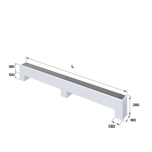 Конвектор напольный Royal Thermo STEP-180/180/2900-3-N-WT-LG-NA Конвектор напольный Royal Thermo STEP-180/180/2900-3-N-WT-LG-NA
