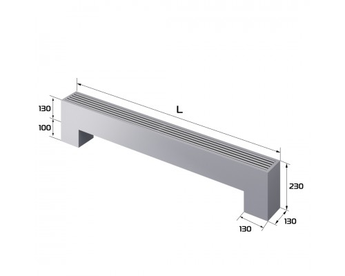 Конвектор напольный Royal Thermo STEP-130/130/1900-2-N-SS-LG-NA