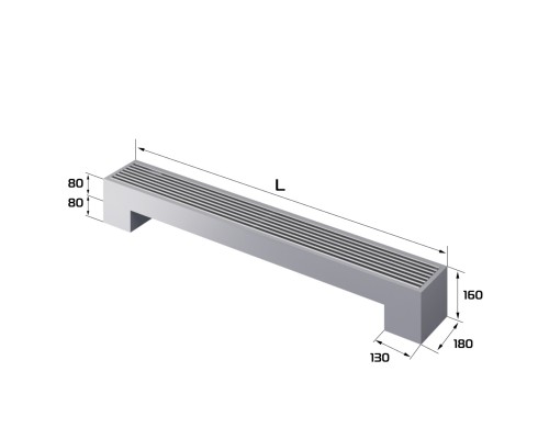 Конвектор напольный Royal Thermo STEP-80/180/1500-1-N-SS-LG-NA