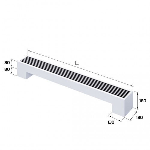 Конвектор напольный Royal Thermo STEP-80/180/1400-1-N-WT-LG-NA